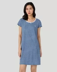 nattkjole i blå og hvite striper fra polo ralph lauren