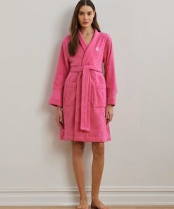 ralph lauren morgenkåpe hot pink