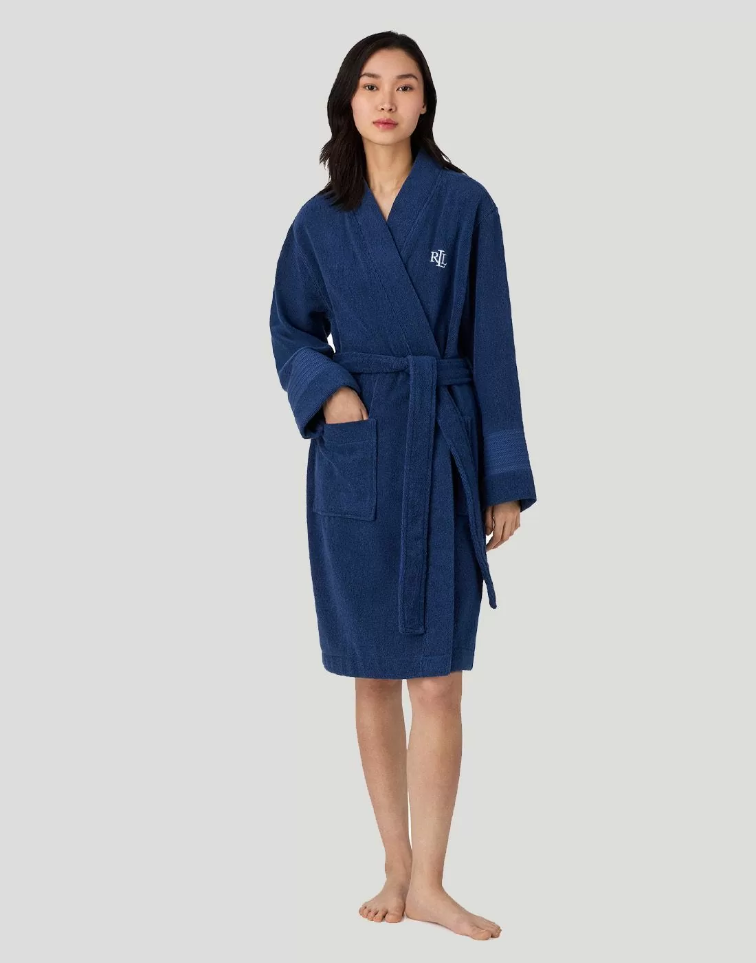 ralph lauren morgenkåpe navy