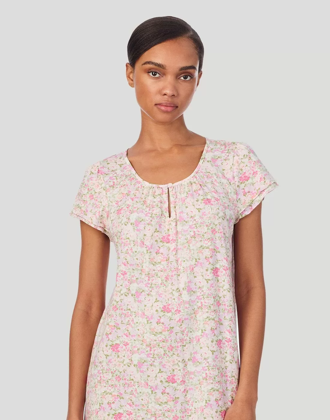 ralph lauren nattkjole med rosa blomster mønster