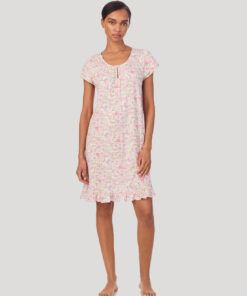 ralph lauren nattkjole med rosa blomster mønster