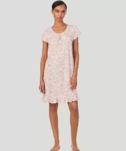 ralph lauren nattkjole med rosa blomster mønster