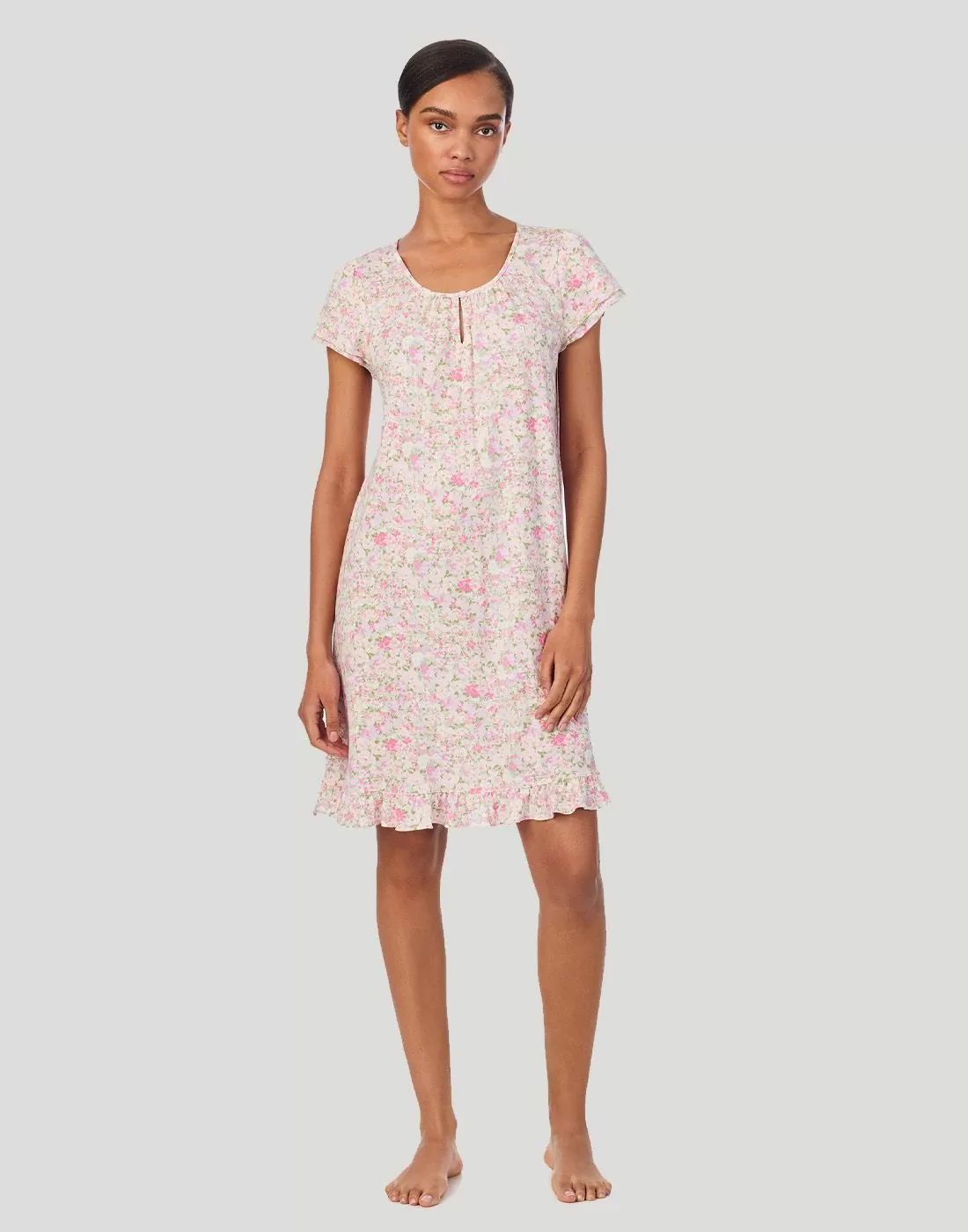 ralph lauren nattkjole med rosa blomster mønster