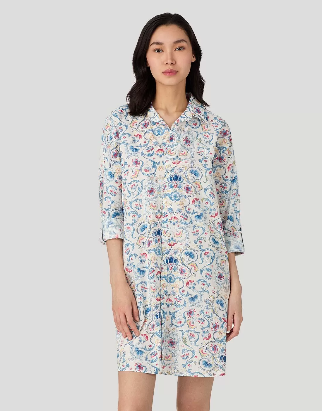 ralph lauren nattskjorte ivory mønster