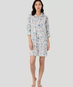 ralph lauren nattskjorte ivory mønster