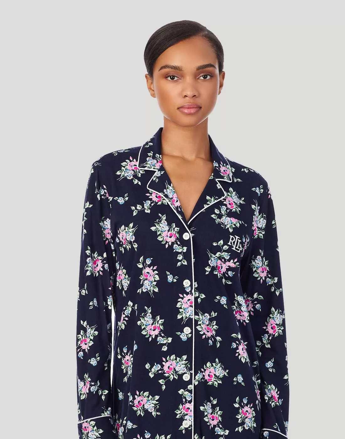 ralph lauren nattskjorte navy print