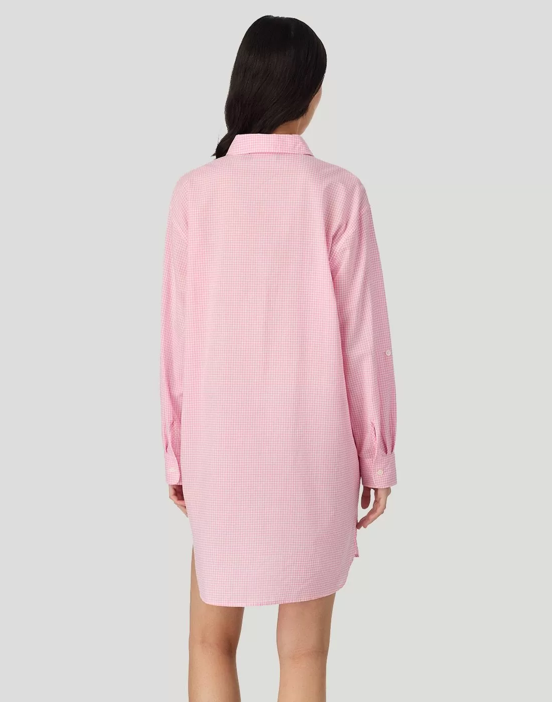 ralph lauren nattskjorte pink white