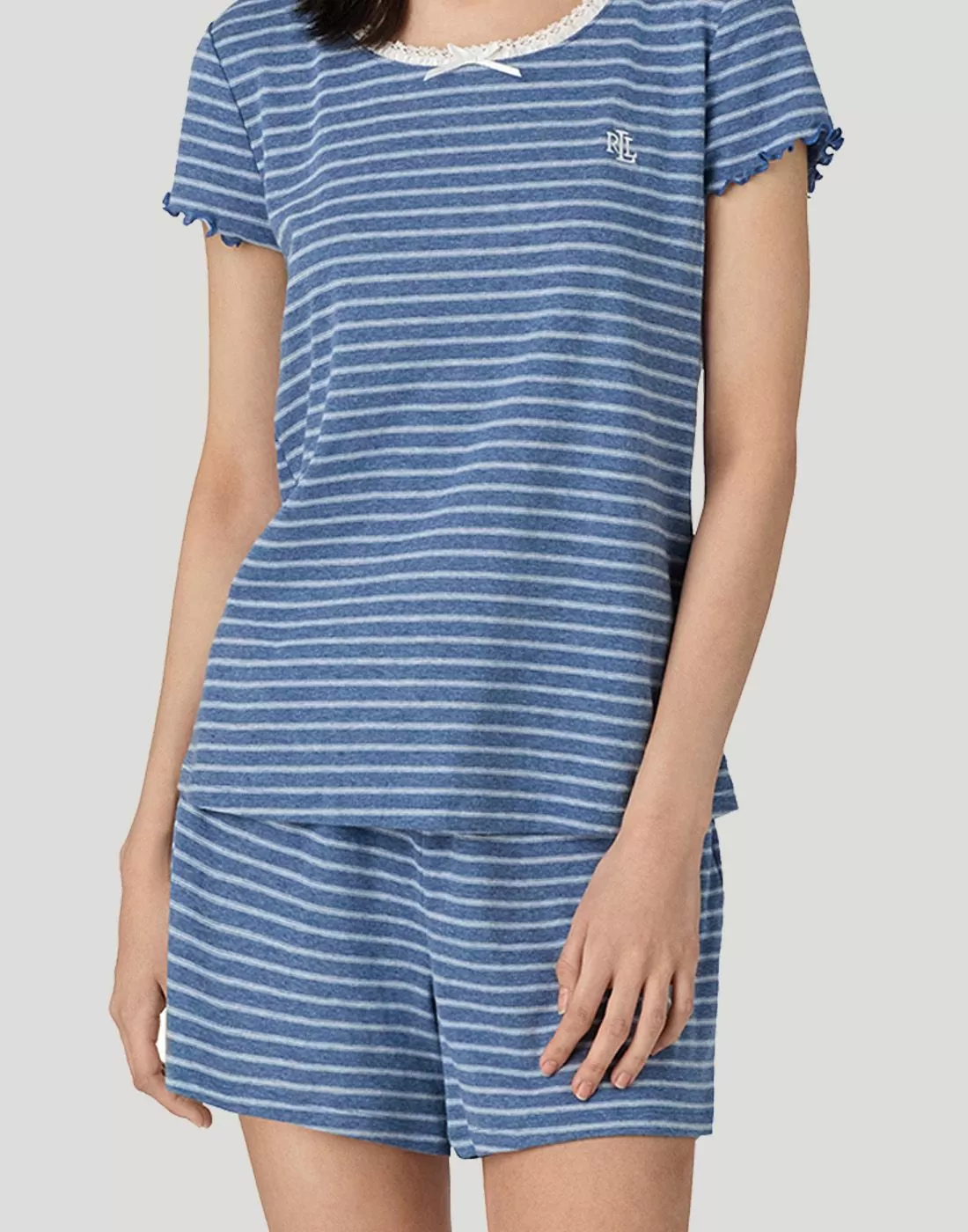 ralph lauren pysj shorts og t-skjorte dark blue