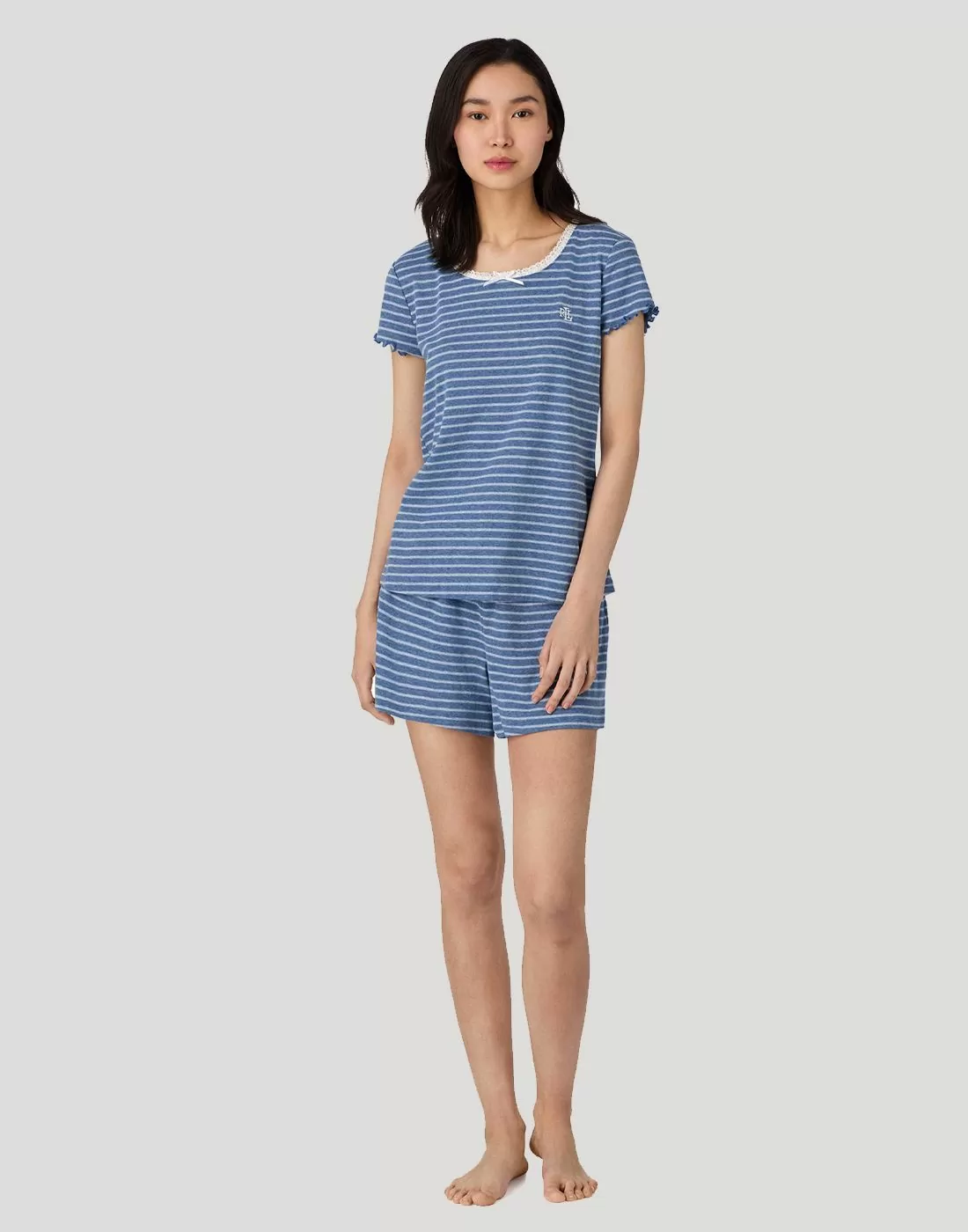 ralph lauren pysj shorts og t-skjorte dark blue