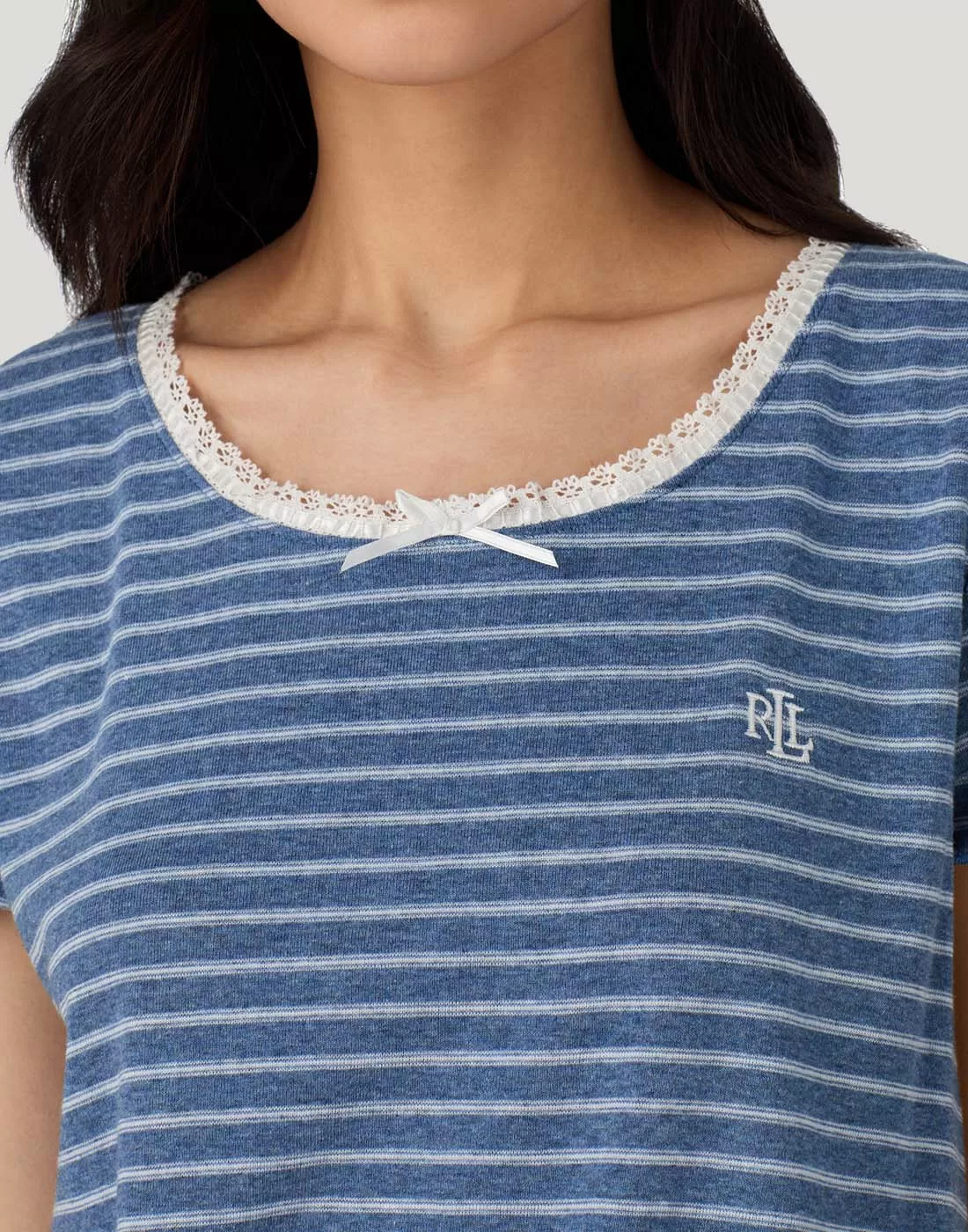 ralph lauren pysj shorts og t-skjorte dark blue