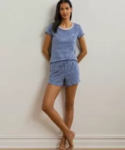 ralph lauren pysj shorts og t-skjorte dark blue