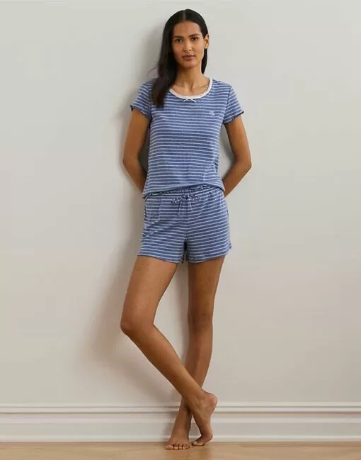 ralph lauren pysj shorts og t-skjorte dark blue