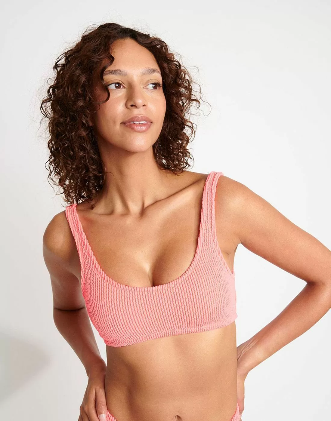 banana moon bikinitopp vaffel fersken rosa