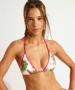 banana moon nuca bikinitopp blomster mønster trekant
