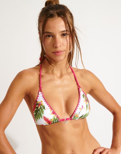 banana moon nuca bikinitopp blomster mønster trekant