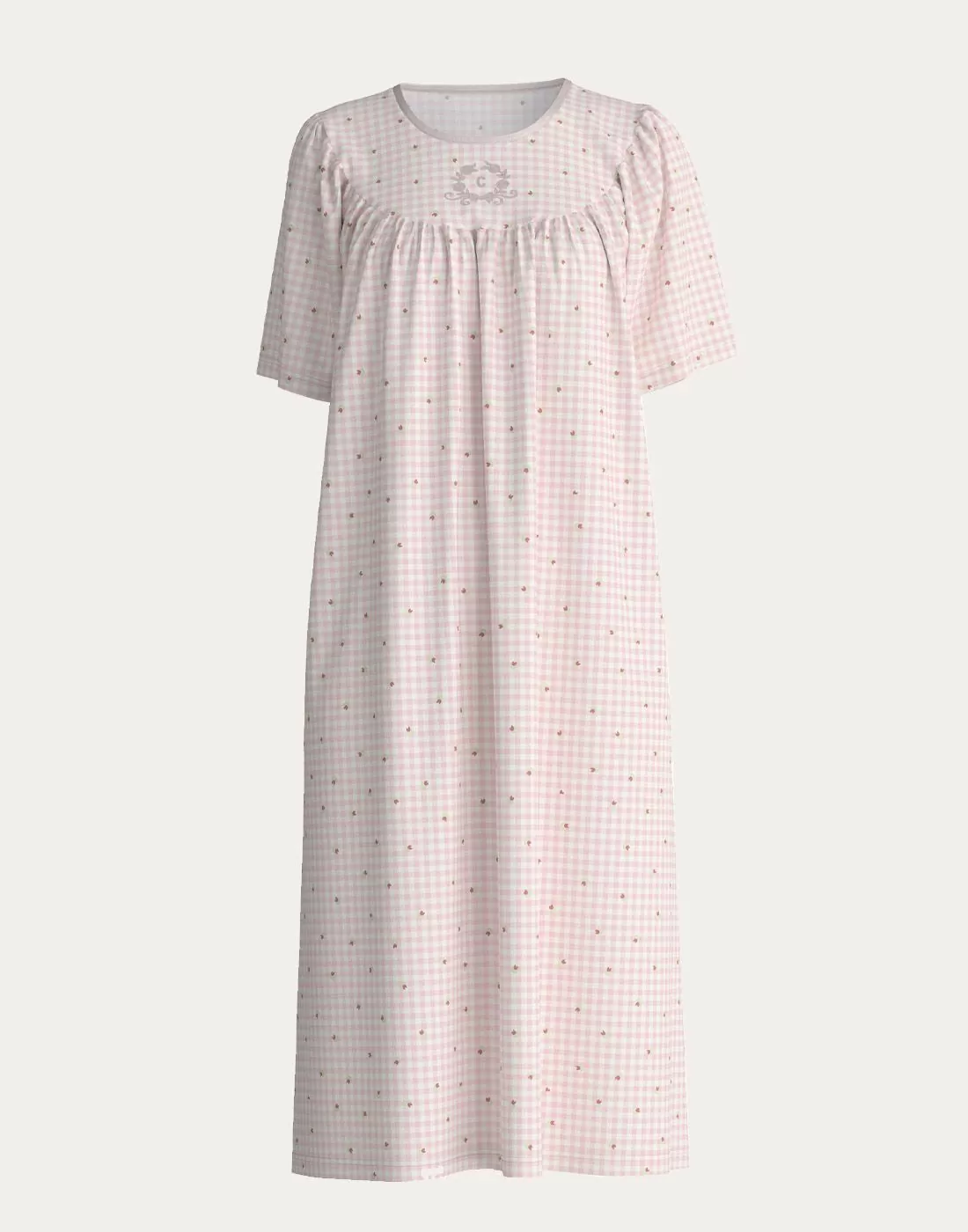 calida soft cotton nattkjole mauve rose