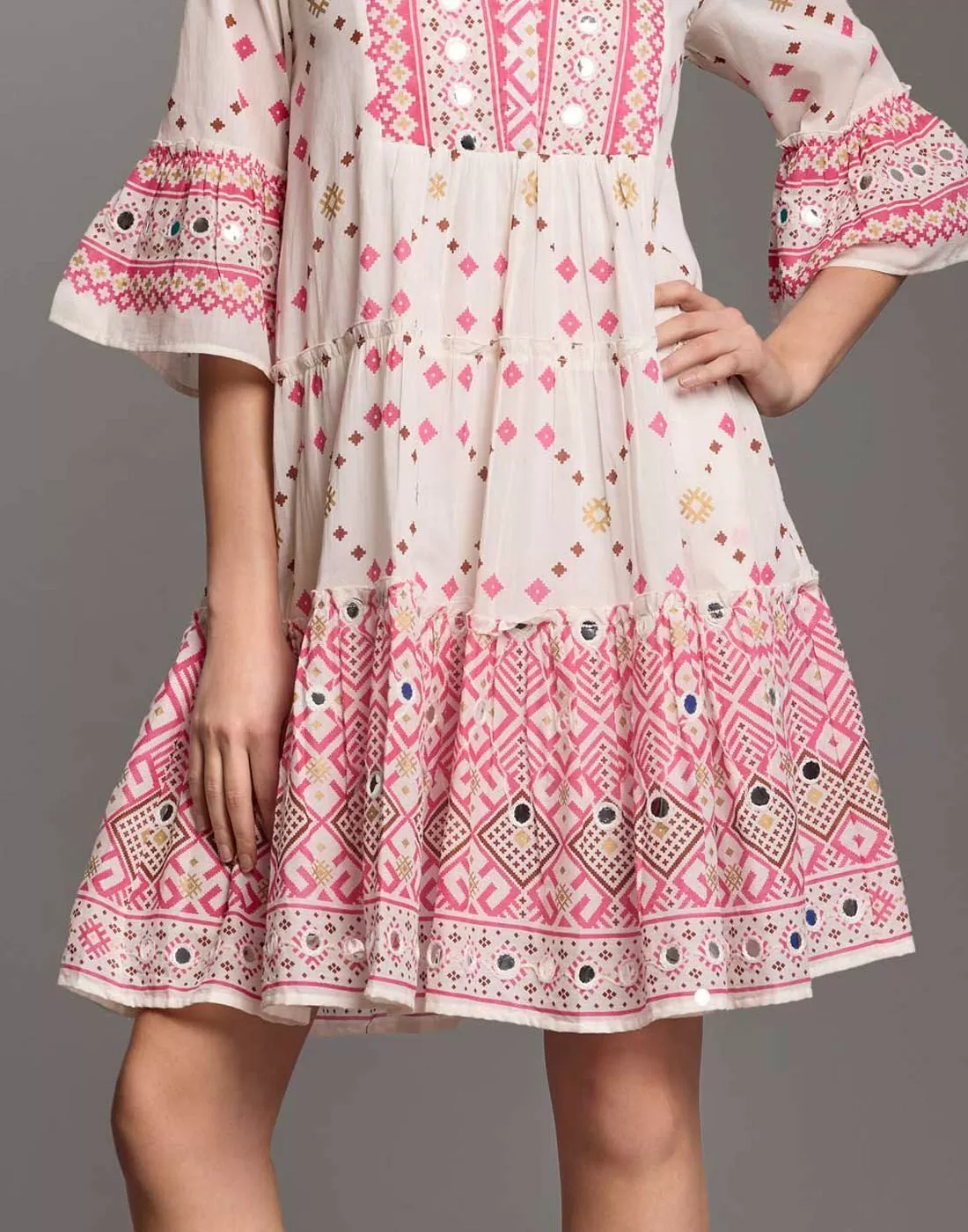 iconique sommerkjole tunika rosa