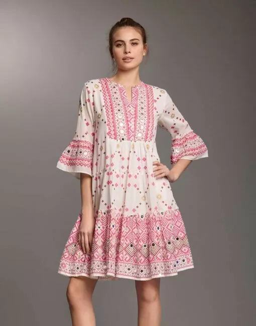 iconique sommerkjole tunika rosa