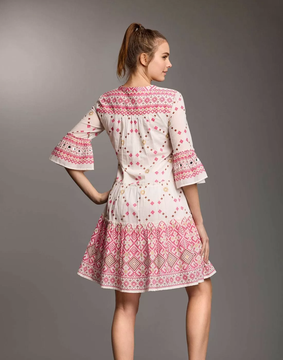 iconique sommerkjole tunika rosa