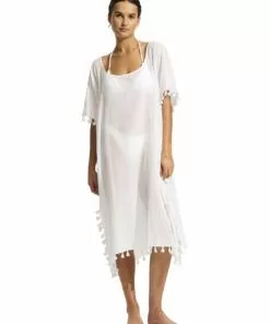 Seafolly amnesia 53638 white amnesia kaftan