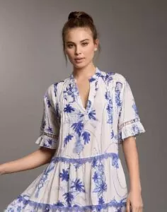 iconique sommerkjole tunika blå
