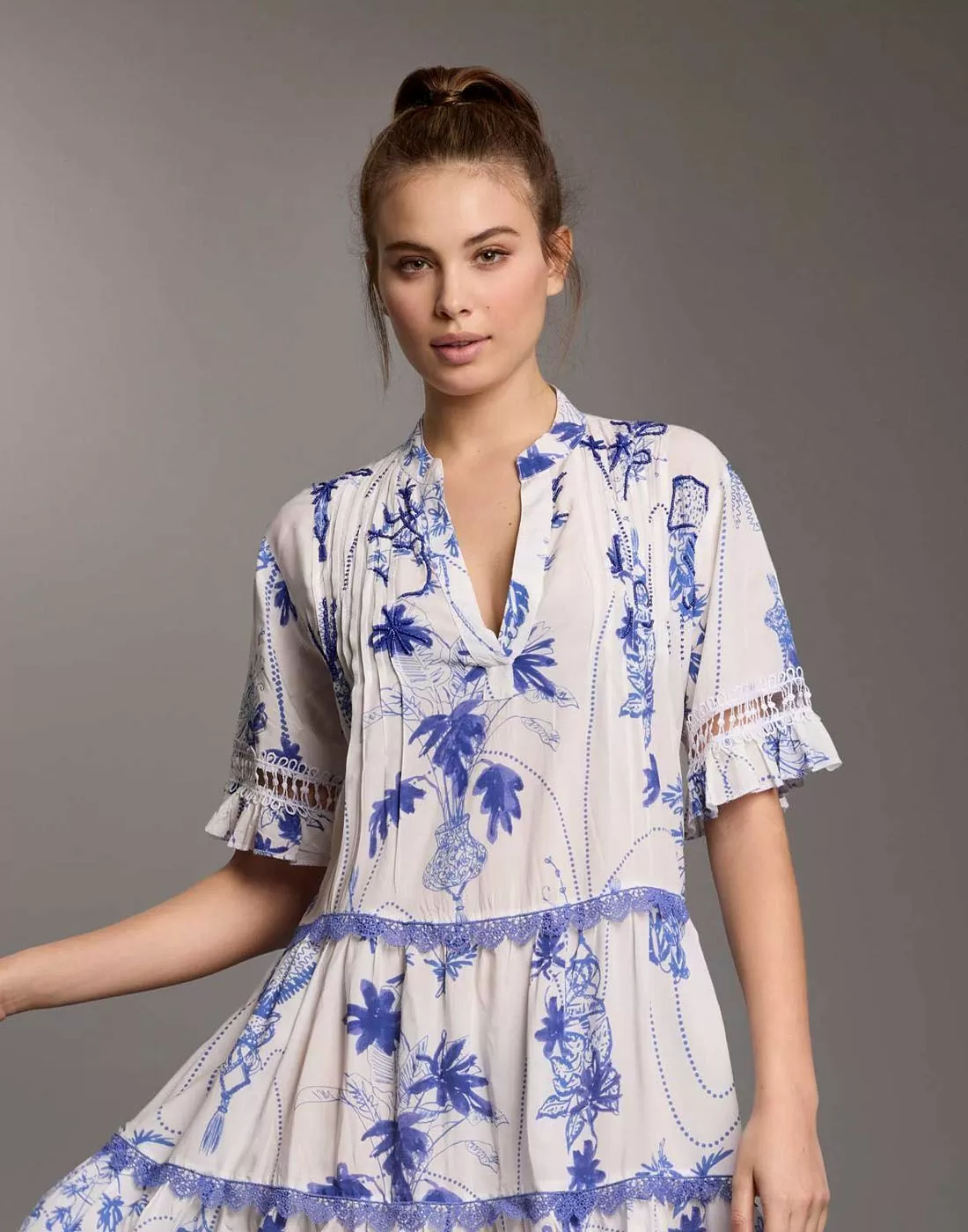 iconique sommerkjole tunika blå