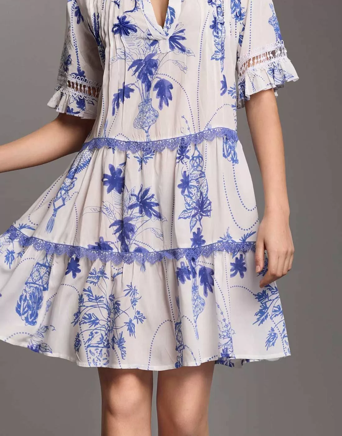 iconique sommerkjole tunika blå