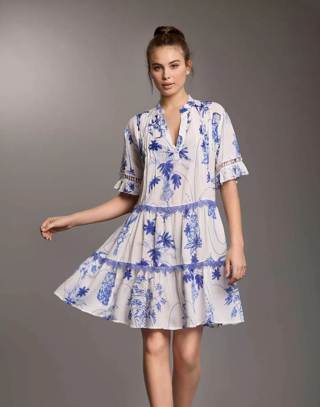 iconique sommerkjole tunika blå