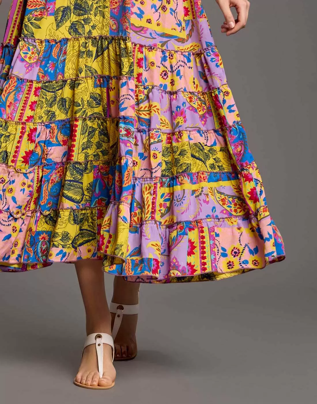 iconique strandkjole maxi gul