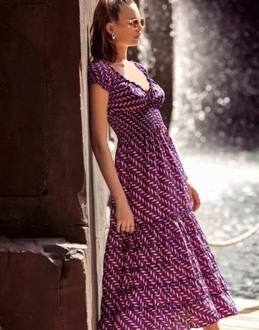iconique maxi sommerkjole lilla