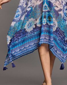 Iconique poncho blå strandkjole