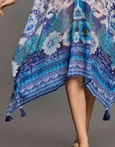 Iconique poncho blå strandkjole