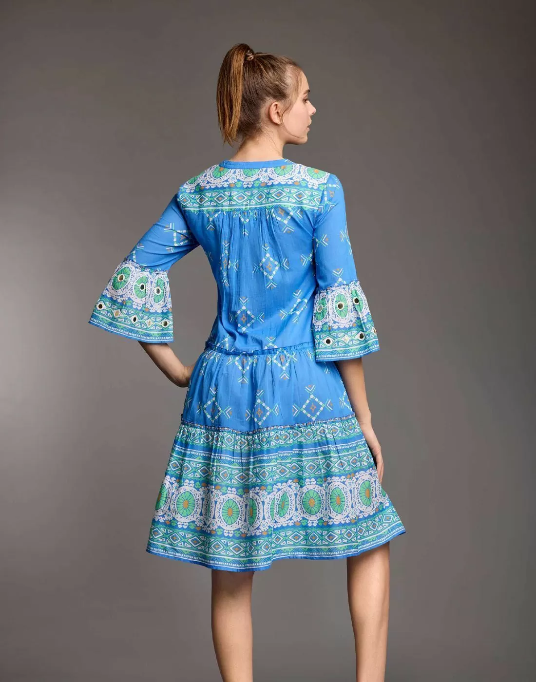 iconique tunika kjole blå