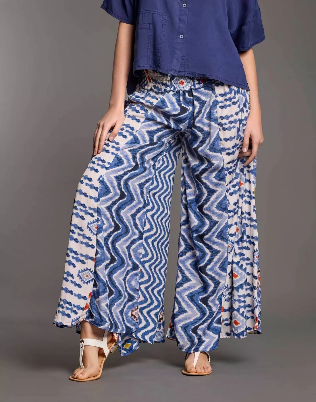 iconique vid løs bukse blå