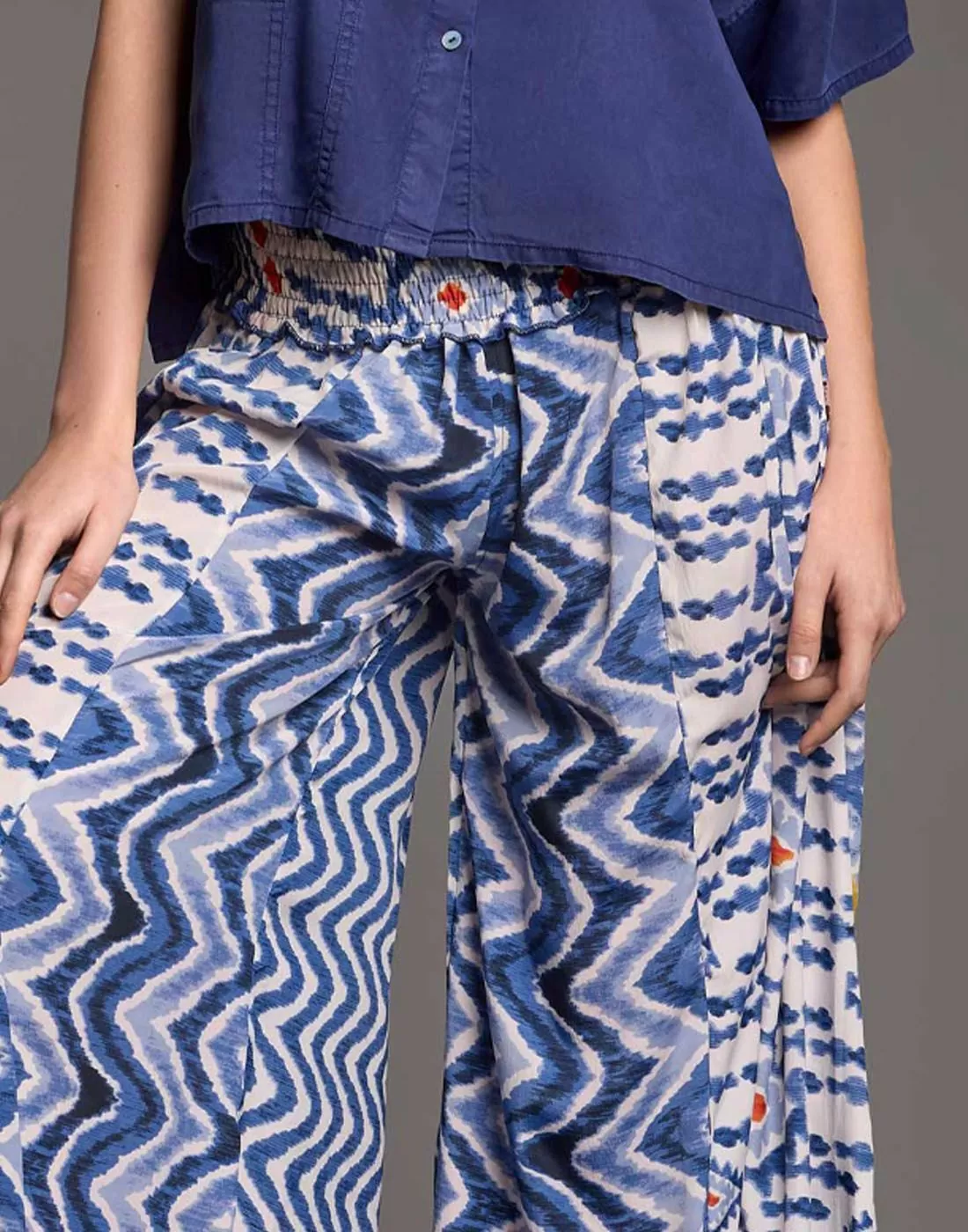 iconique vid løs bukse blå