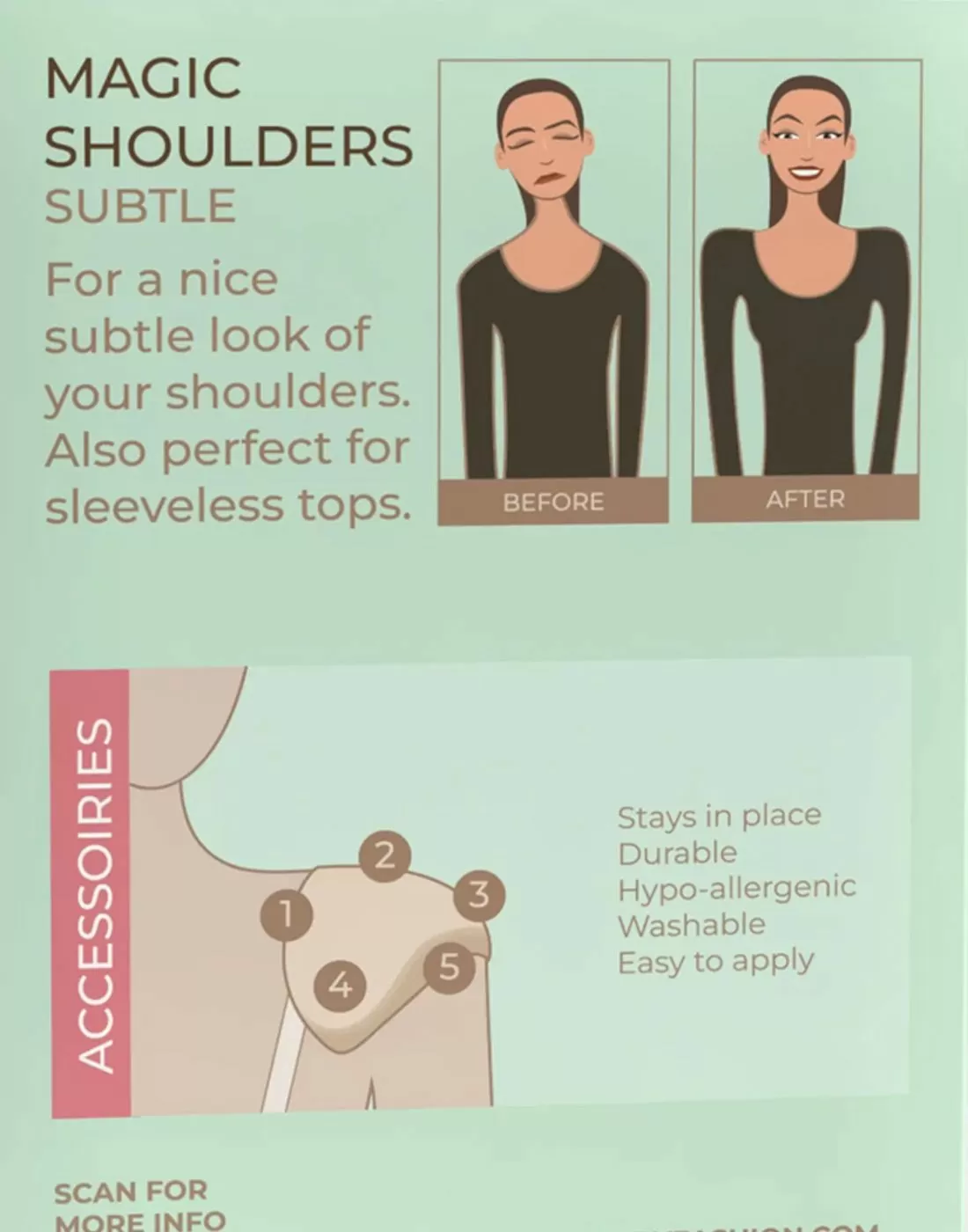 magic bodyfashion skulderputer beige