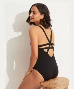 seafolly collective badedrakt svart