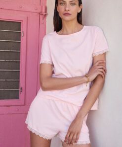 calida favoruites coast pysj shorts og t-skjorte rosa