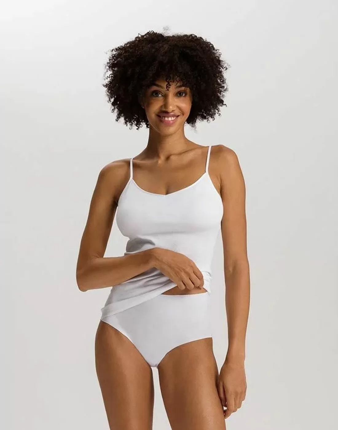 hanro invisible cotton maxi høy truse hvit