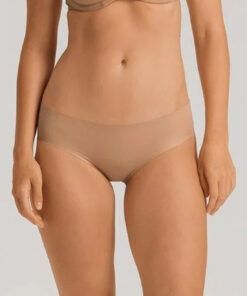 hanro invisible cotton midi truse beige