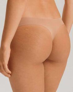 hanro invisible cotton stringtruse beige