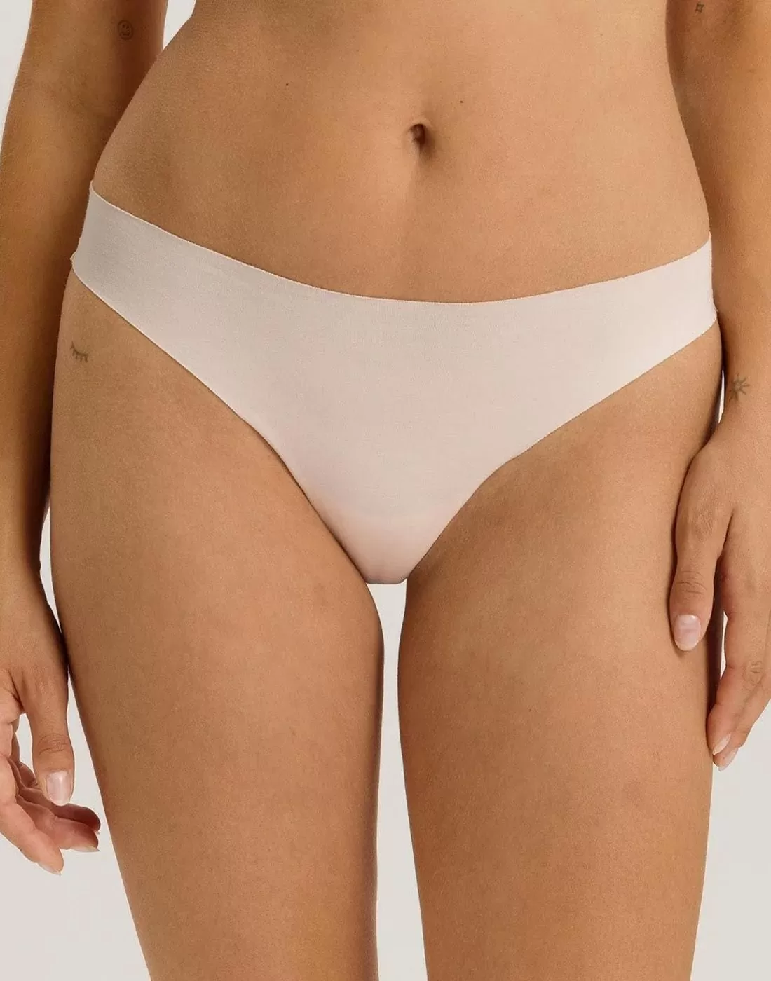 hanro invisible cotton stringtruse powder rosa