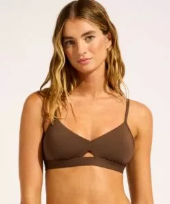 Seafolly collective 30580-942 bikinitopp dark chocolate