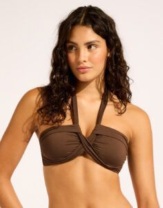 Seafolly collective 33816-942 dark chocolate bikinitopp