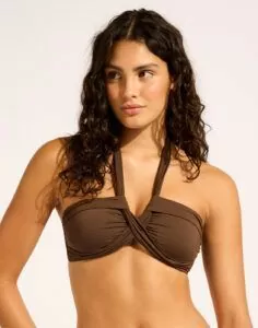 Seafolly collective 33816-942 dark chocolate bikinitopp