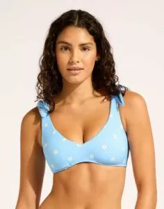 Seafolly daisy chain 31551-272 powder blue bikinitopp